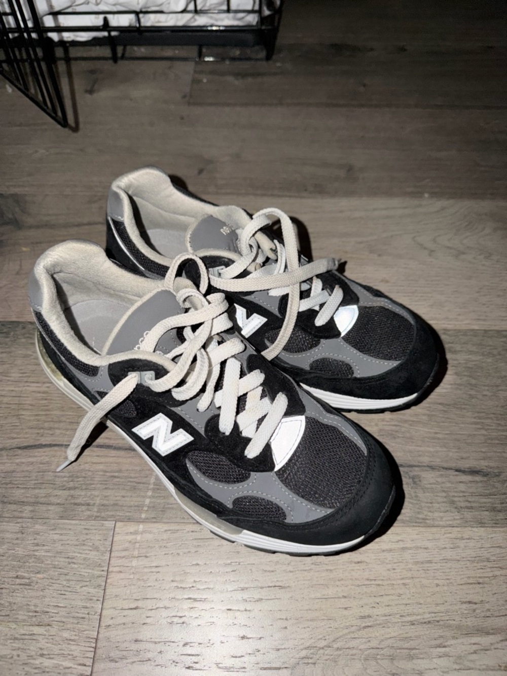 New Balance Black & Gray Athletic Sneakers
